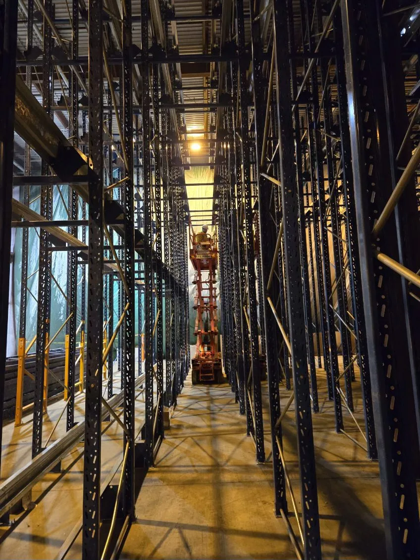 Industrial warehouse racking infrastructure